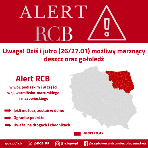 Alert RCB z dnia 26-27 stycznia 2026