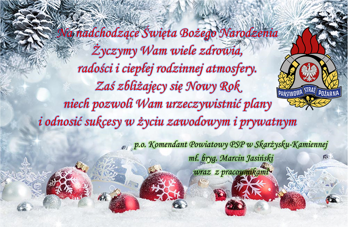 Świąteczne życzenia od skarżyskich strażaków