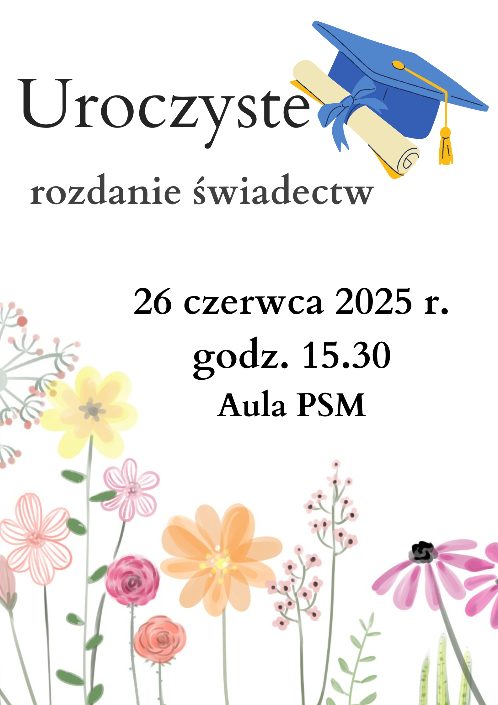 Uroczyste rozdanie świadectw