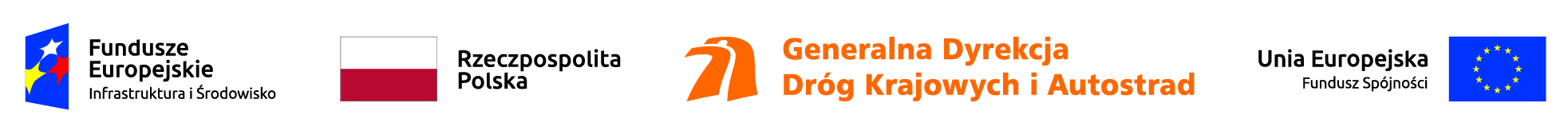 Zestawienie logotypów Programu Operacyjnego Infrastruktura i Środowisko 
