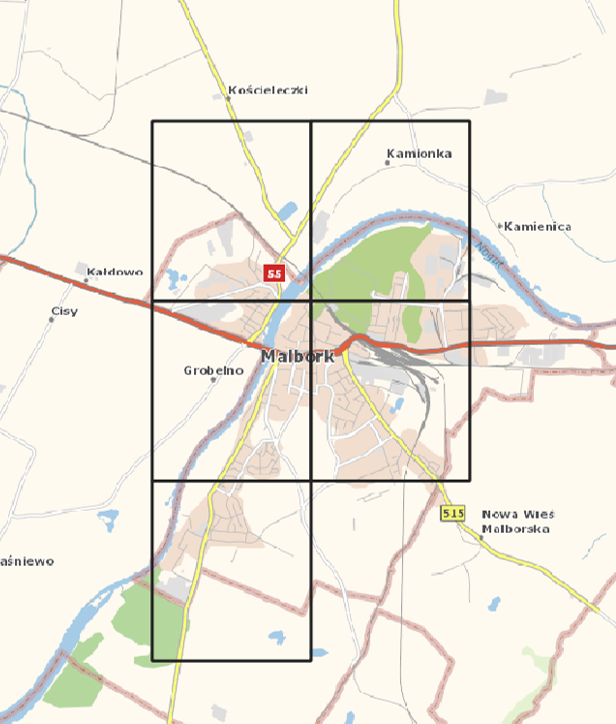 Ilustracja przedstawia zakres realizowanej umowy na opracowanie modeli siatkowych 3d mesh