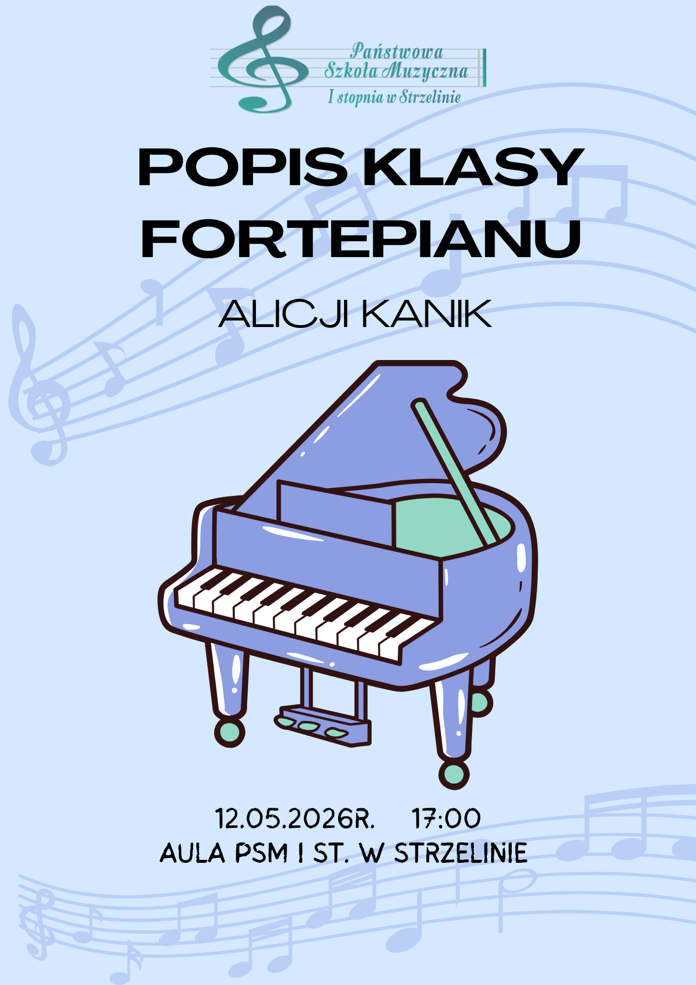 Popis klasy fortepianu Alicji Kanik - 12.05.2026 r.