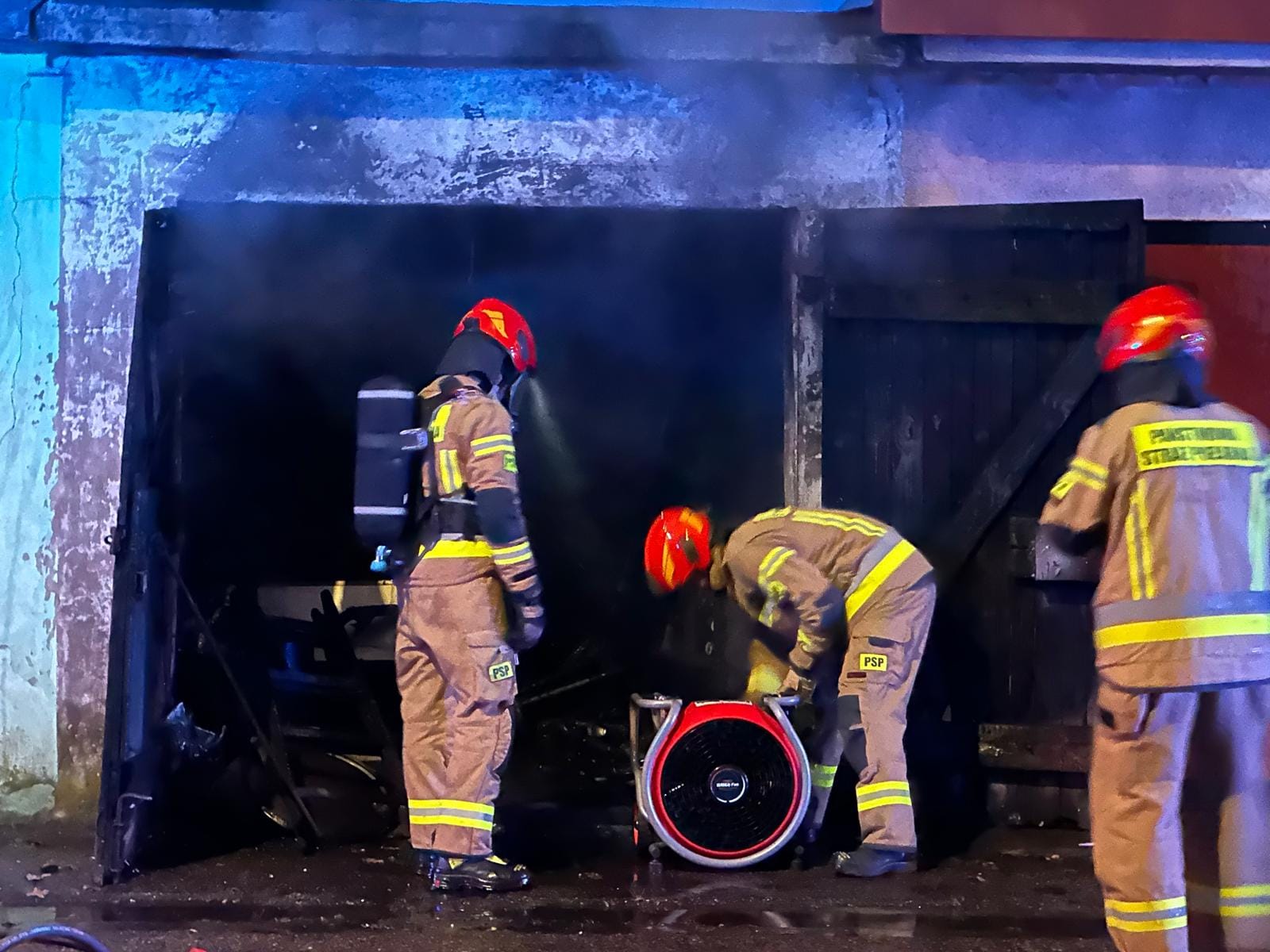 Pożar garażu – Braniewo 