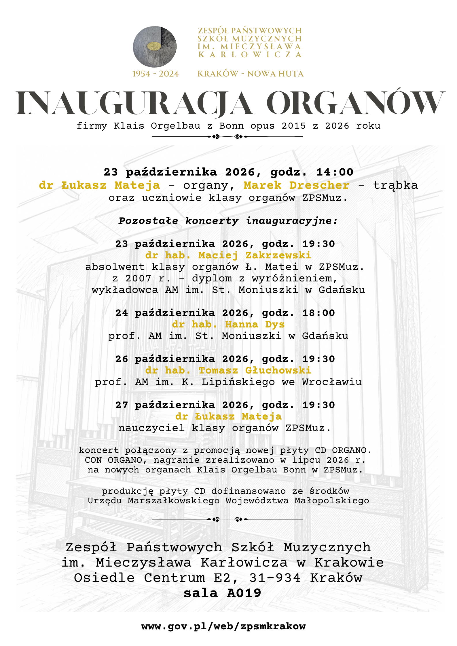 inauguracja organów