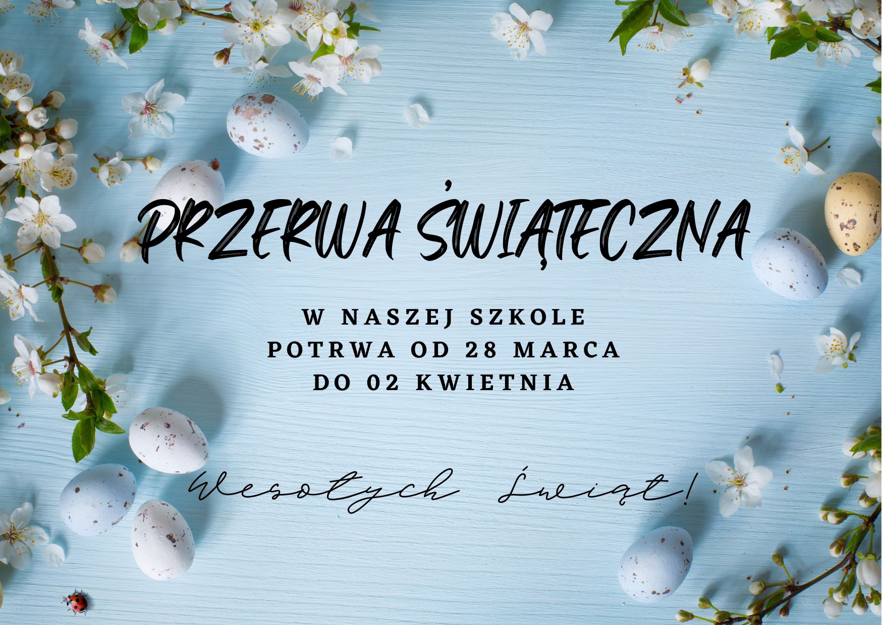Plakat przerwa świąteczna
