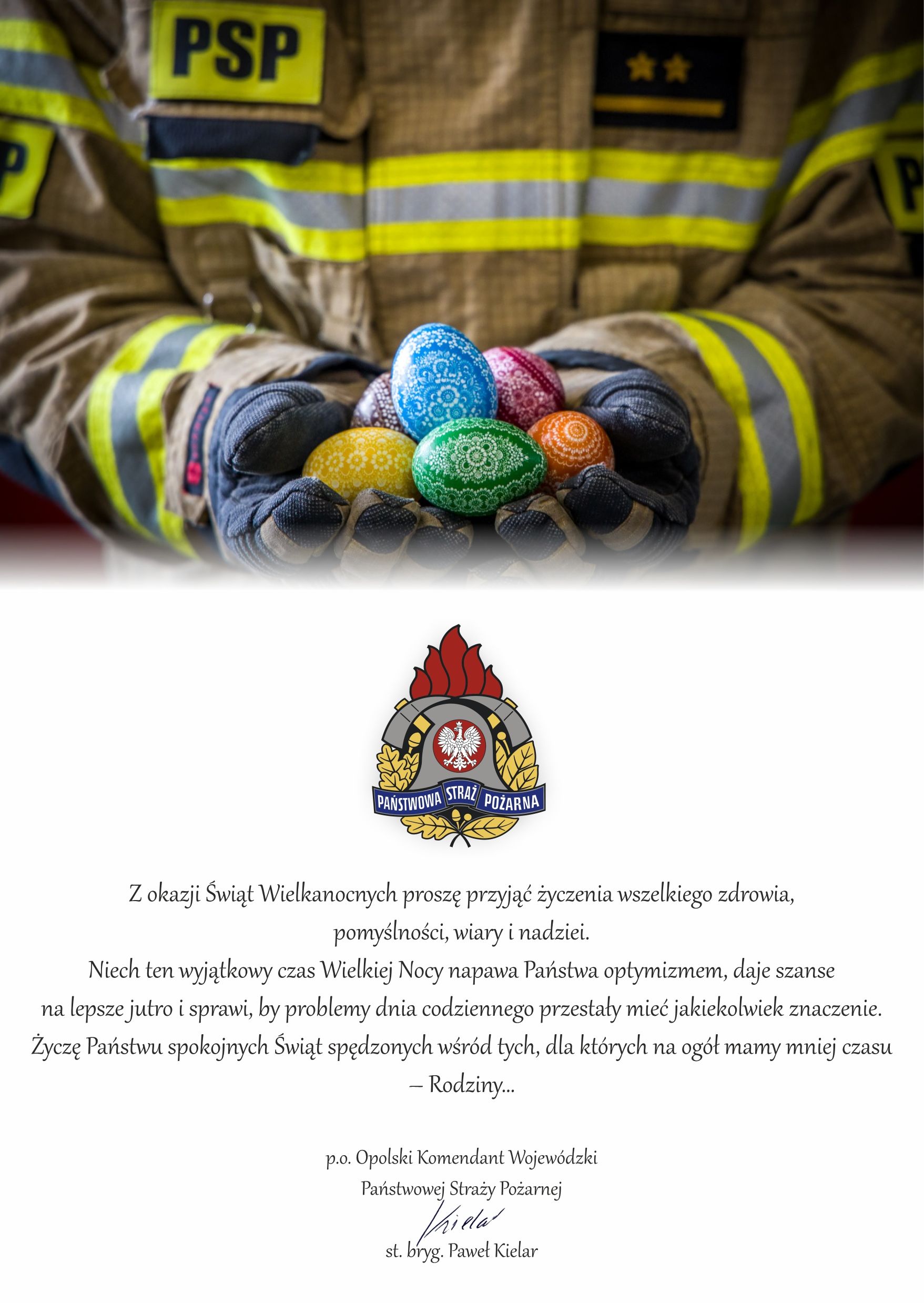 Życzenia OKW PSP z okazji Świąt Wielkanocnych