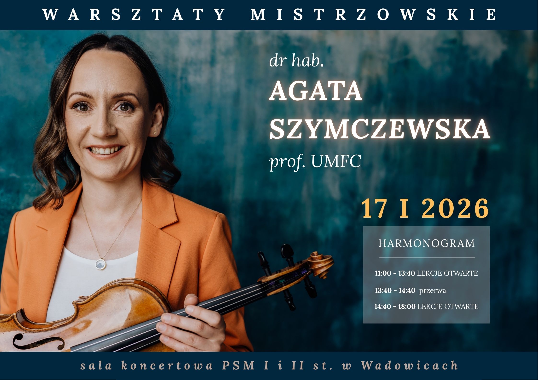 Warsztaty mistrzowskie z prof. Agatą Szymczewską 17.01.2026