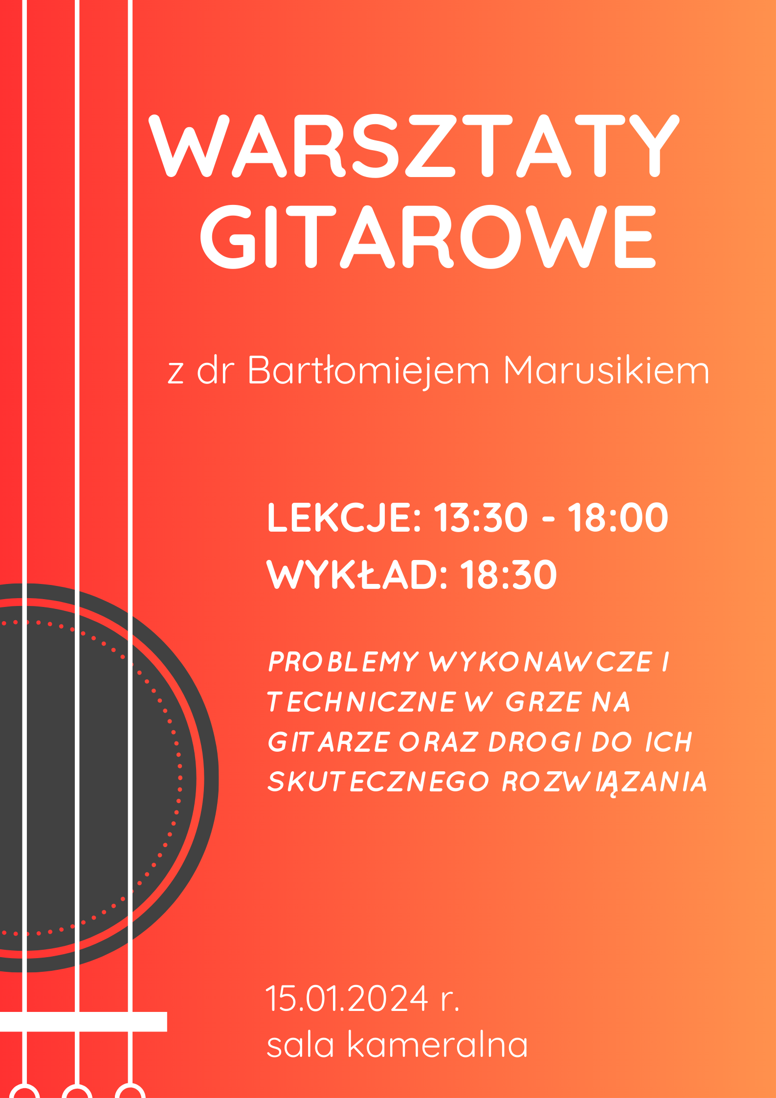 Plakat - Warsztaty gitarowe