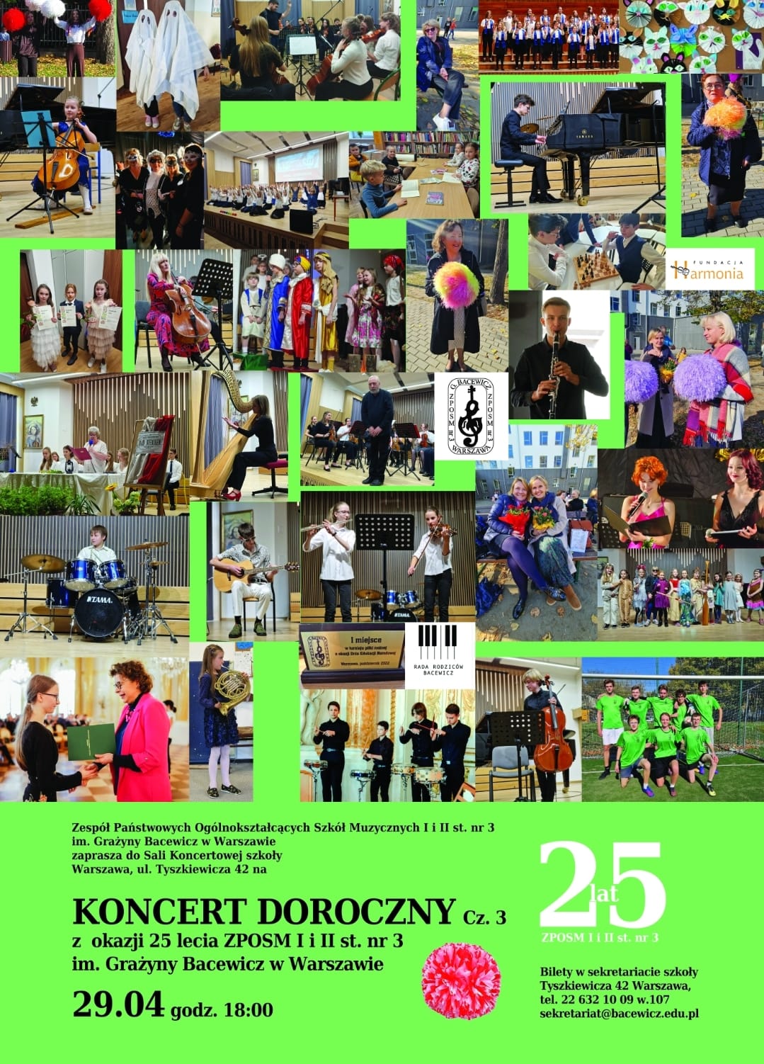 Doroczny Koncert Jubileuszowy z okazji 25-lecia ZPOSM I i II st. Nr 3 im. Grażyny Bacewicz w Warszawie