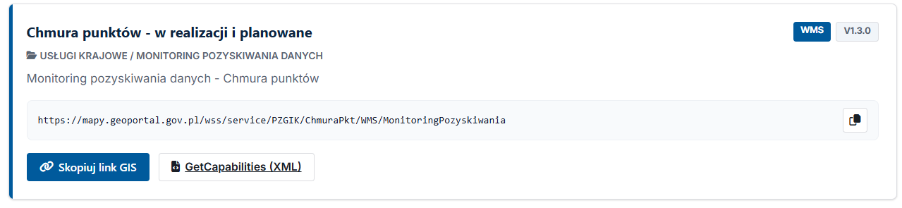 A screenshot showing an example service