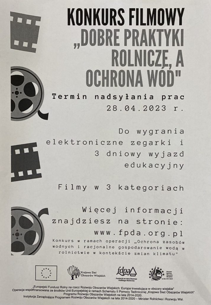 KONKURS FILMOWY „DOBRE PRAKTYKI ROLNICZE, A OCHRONA WÓD”
