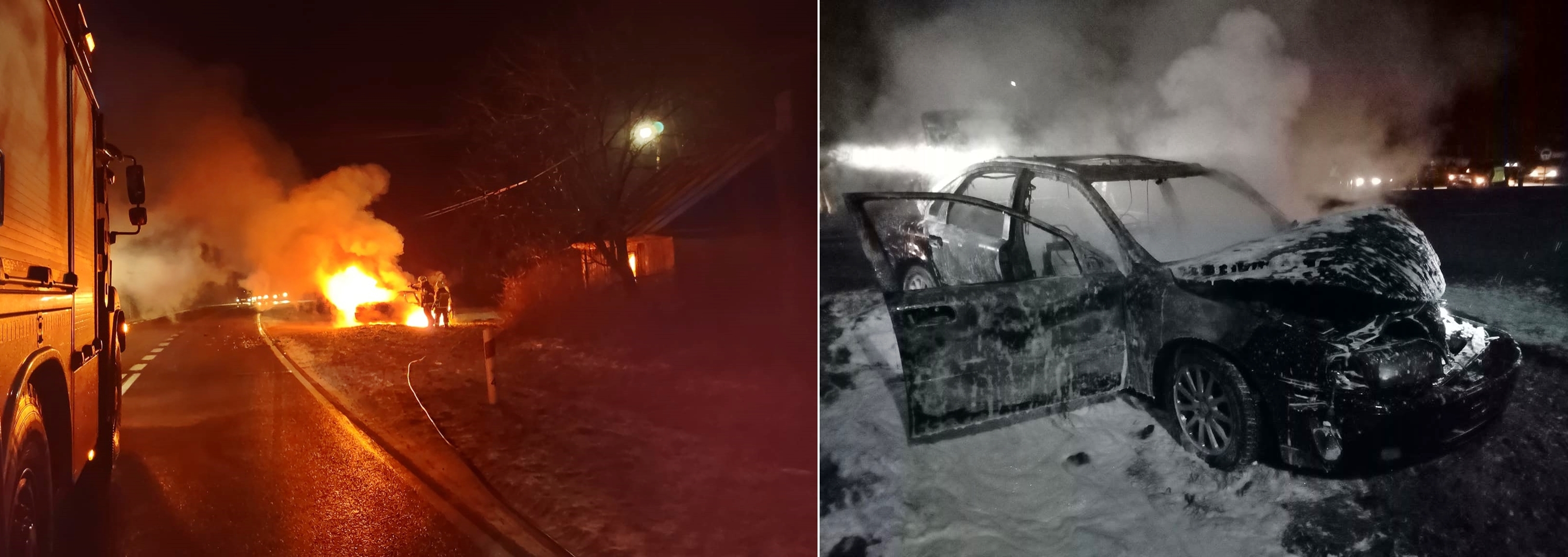 3 lutego 2022 roku w miejscowości Głuchów (gm. Mordy) doszło do pożaru samochodu osobowego, po uprzednim zderzeniu z drugim pojazdem.