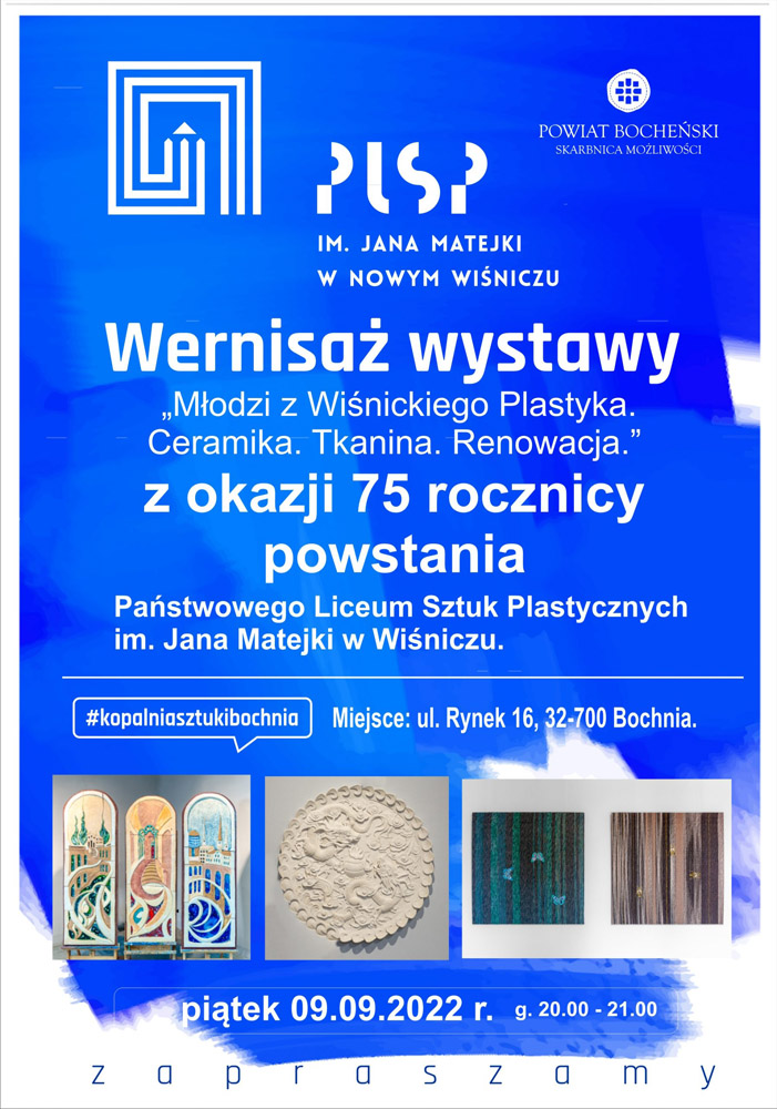Plakat wystawy "Młodzi z Wiśnickiego Plastyka"