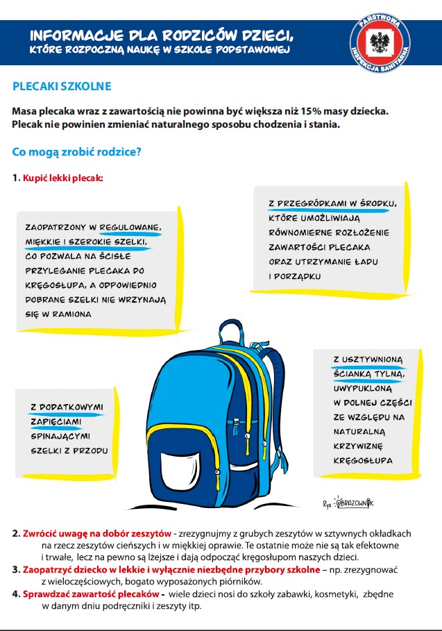 Informacje dla rodziców - ulotka