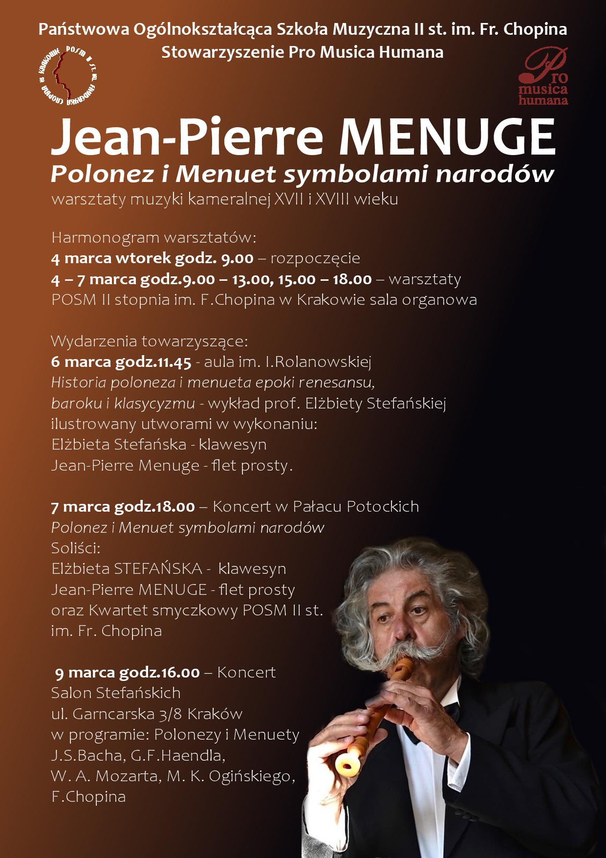 Warsztaty muzyki kameralnej XVII i XVIII w - Jean-Pierre Menuge