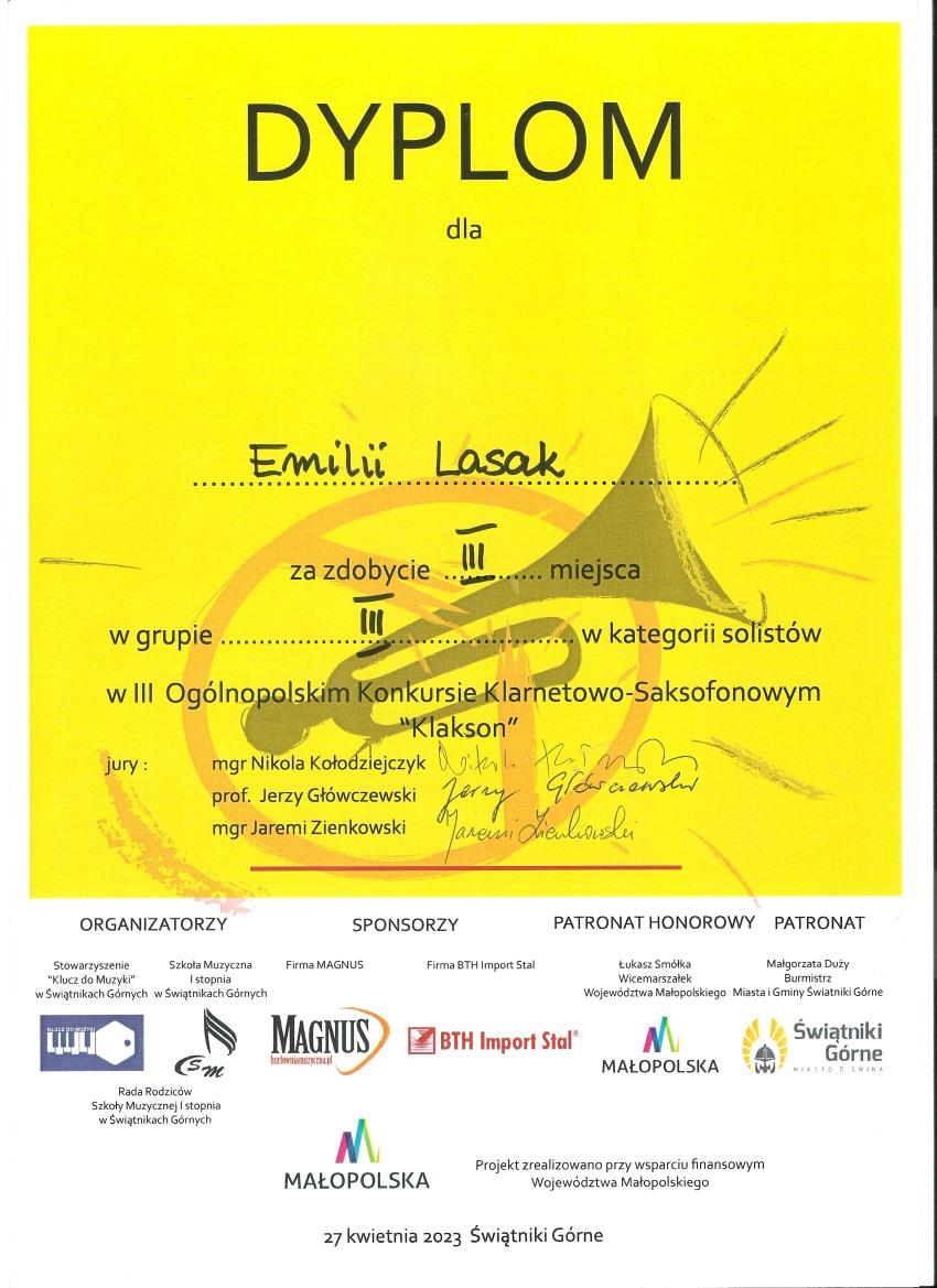 DYPLOM EMILIA