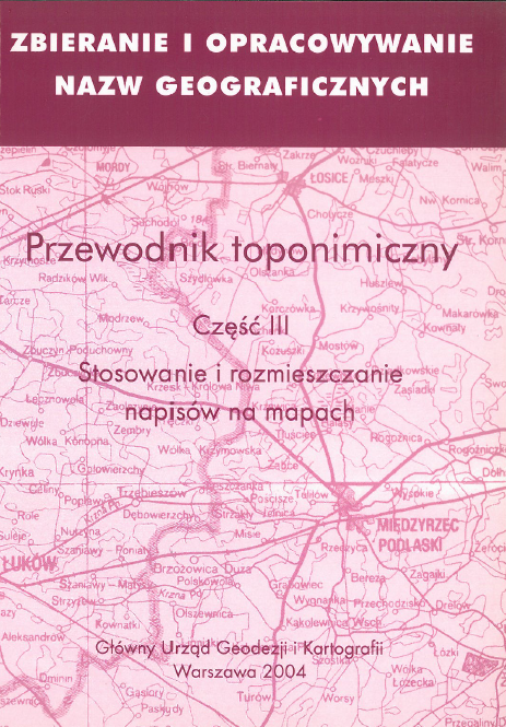 przewodnik toponimiczny część III