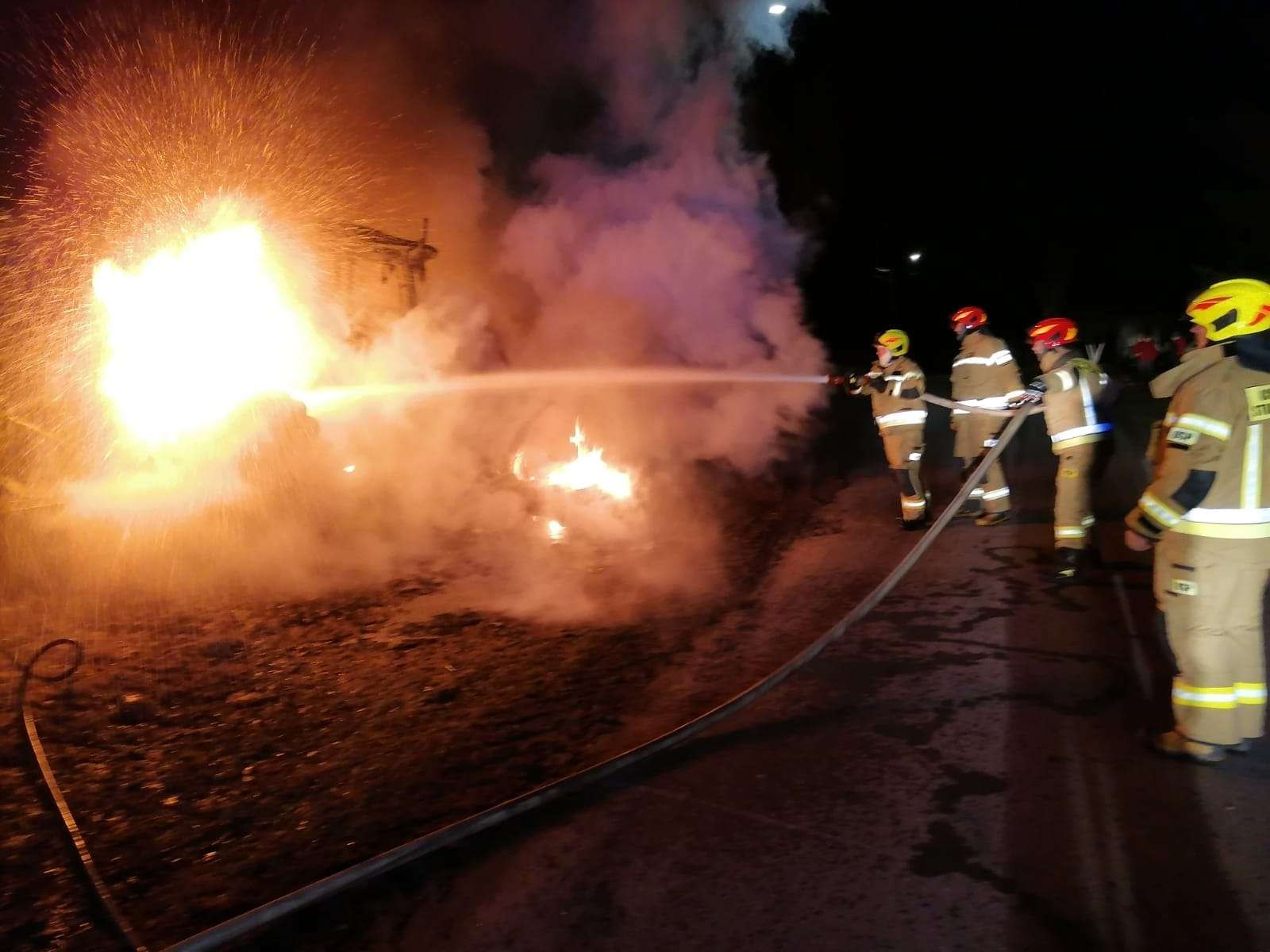 Pożar ciągnika rolniczego w miejscowości Jachowo