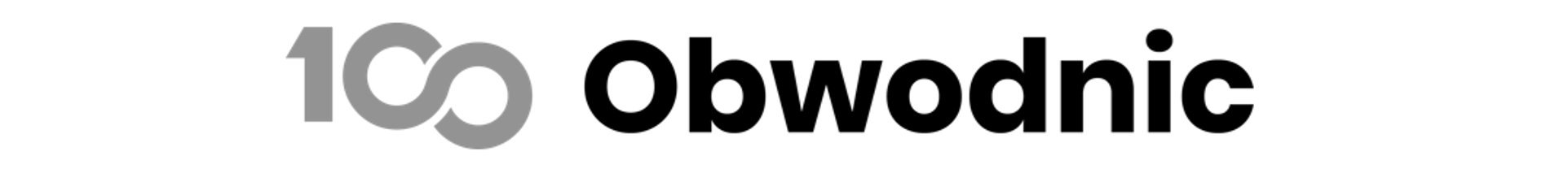 Liczba 100, w której zera przedstawione są w formie przeplatających się dróg przypominających symbol nieskończoności. Dalej słowo Obwodnic.