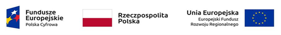 Baner zawierający logo Funduszy Europejskich, flagę Rzeczpospolitej Polski i flagę Unii Europejskiej 