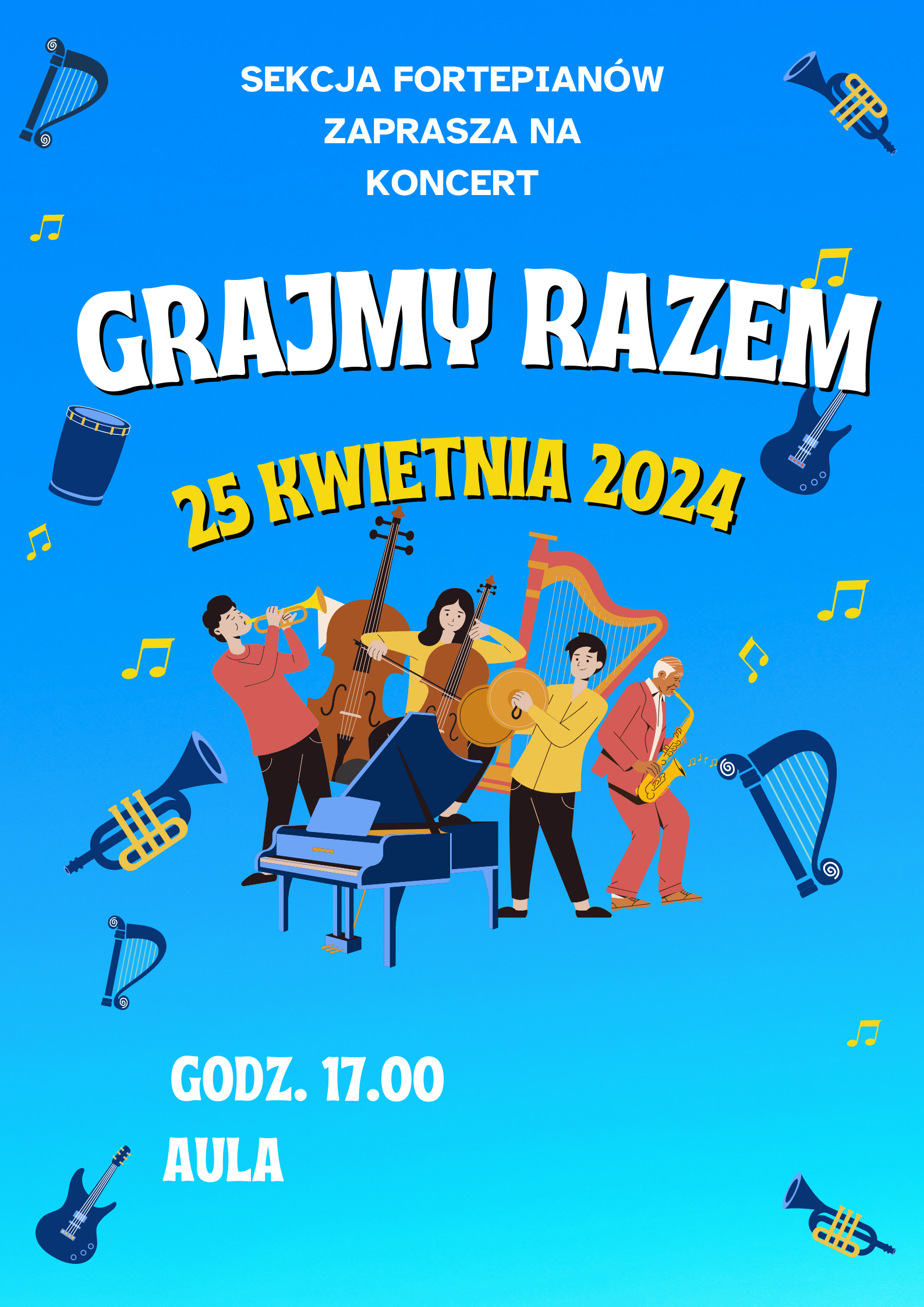 Afisz do koncertu Grajmy razem