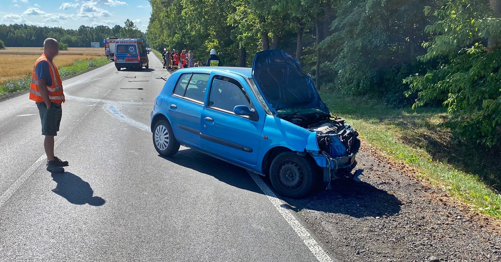 24 lipca 2022 roku w miejscowości Nowe Okniny (gm. Wiśniew) doszło do zderzenia czołowego dwóch samochodów osobowych, z których jeden na skutek zdarzenia dachował.