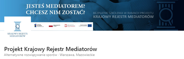 baner z napisem "Jesteś mediatorem? Chcesz nim zostać?"
