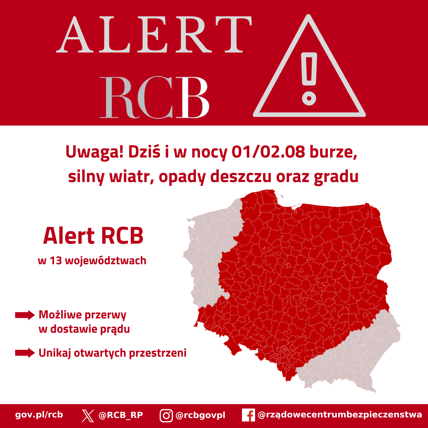 Alert RCB z 1 sierpnia