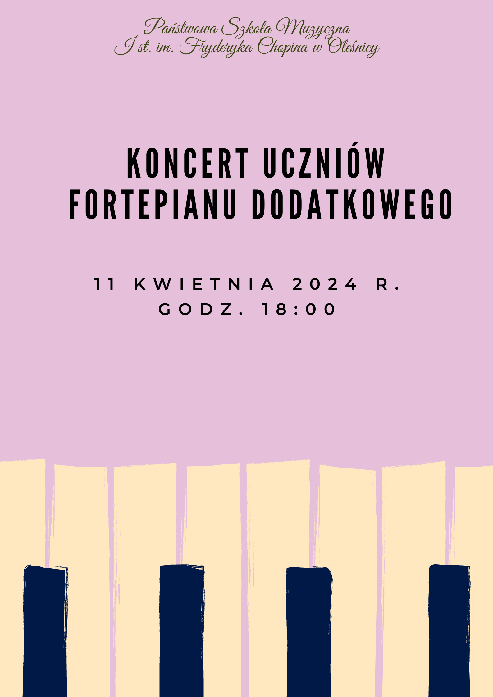 koncert uczniów fortepianu dodatkowego