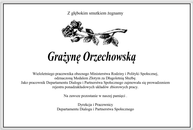Ostatnie Pożegnanie Grażyna Orzechowska