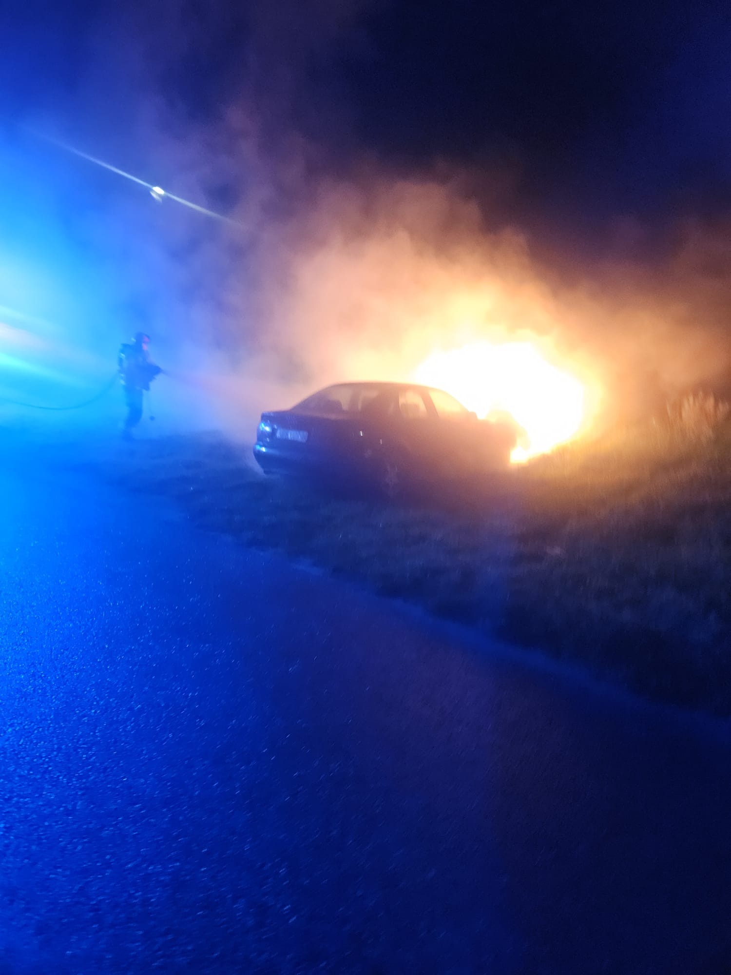 Pożar auta osobowego – Braniewo