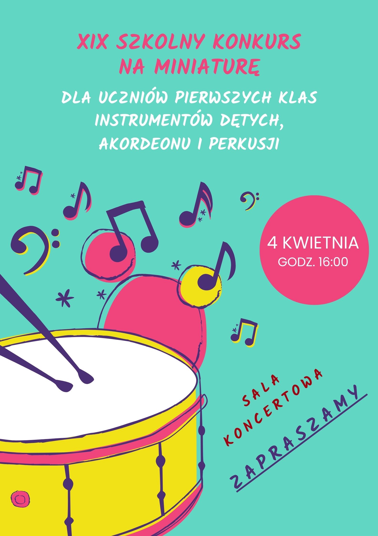 Afisz na Konkurs na miniaturę