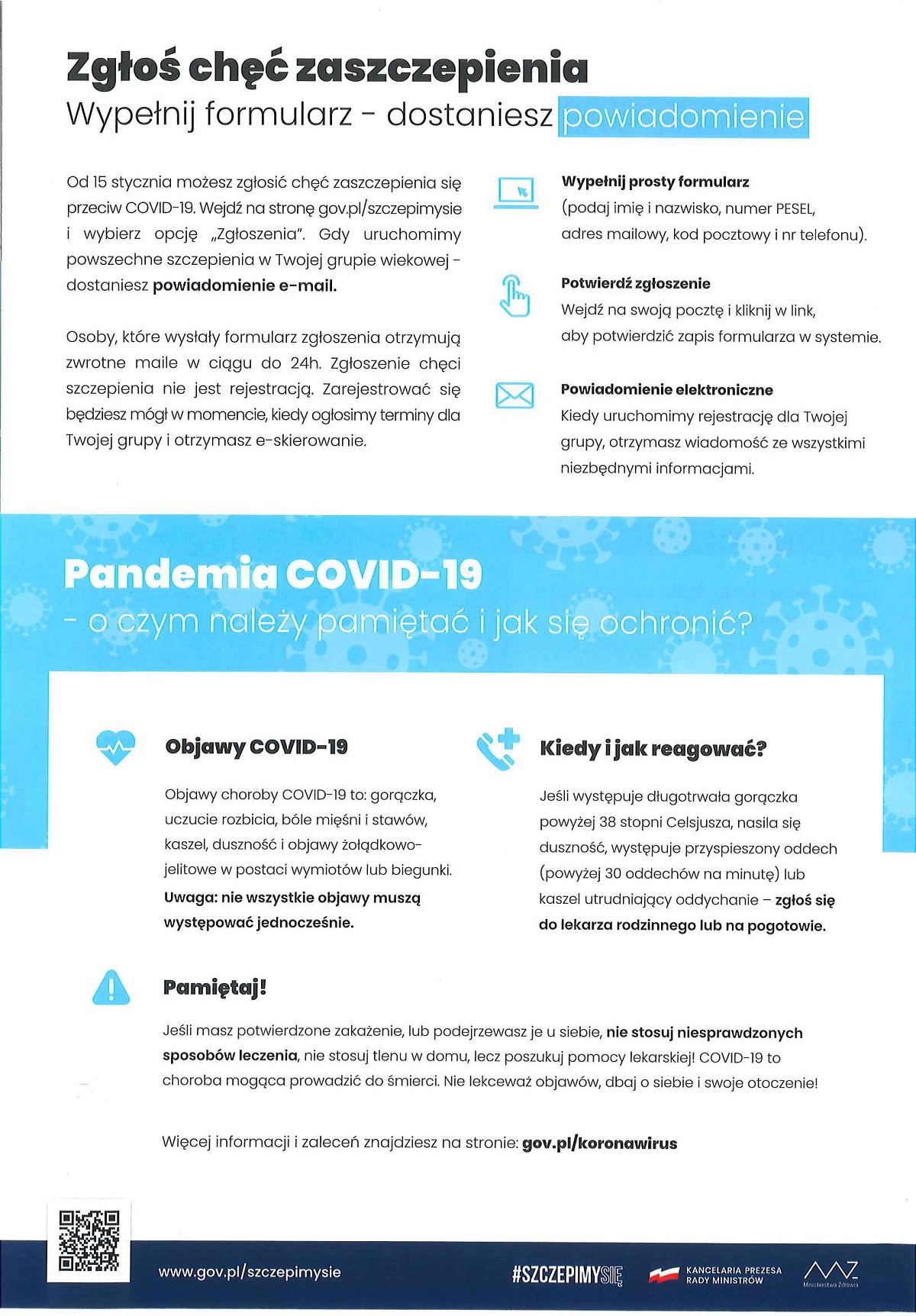 Ulotka - zgłoś się na szczepienie