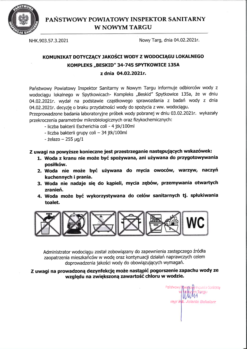 Komunikat woda 04.02.2021 r.
