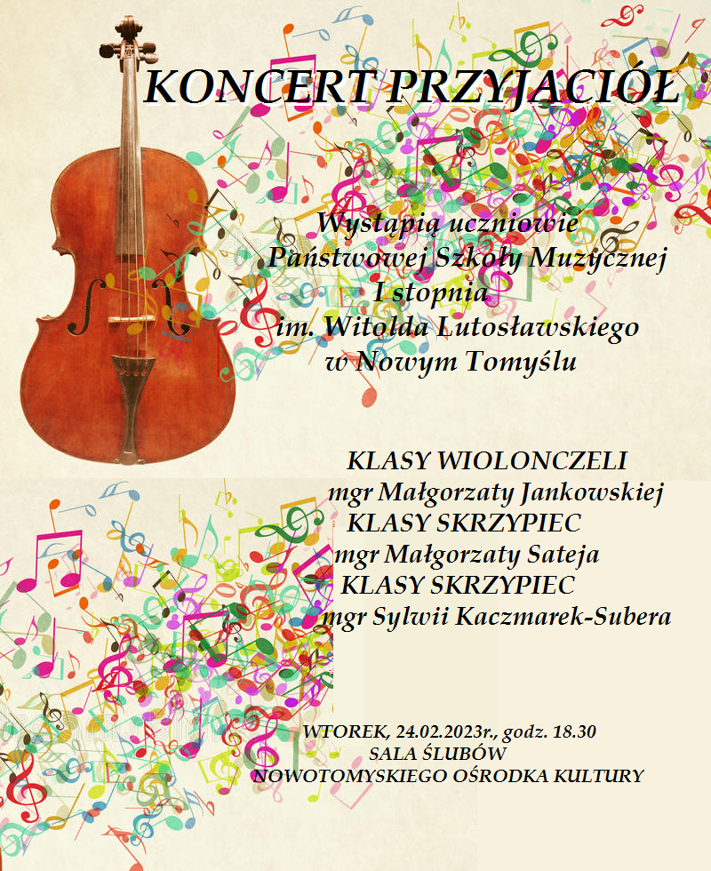 Koncert klasy skrzypiec i klasy wiolonczeli