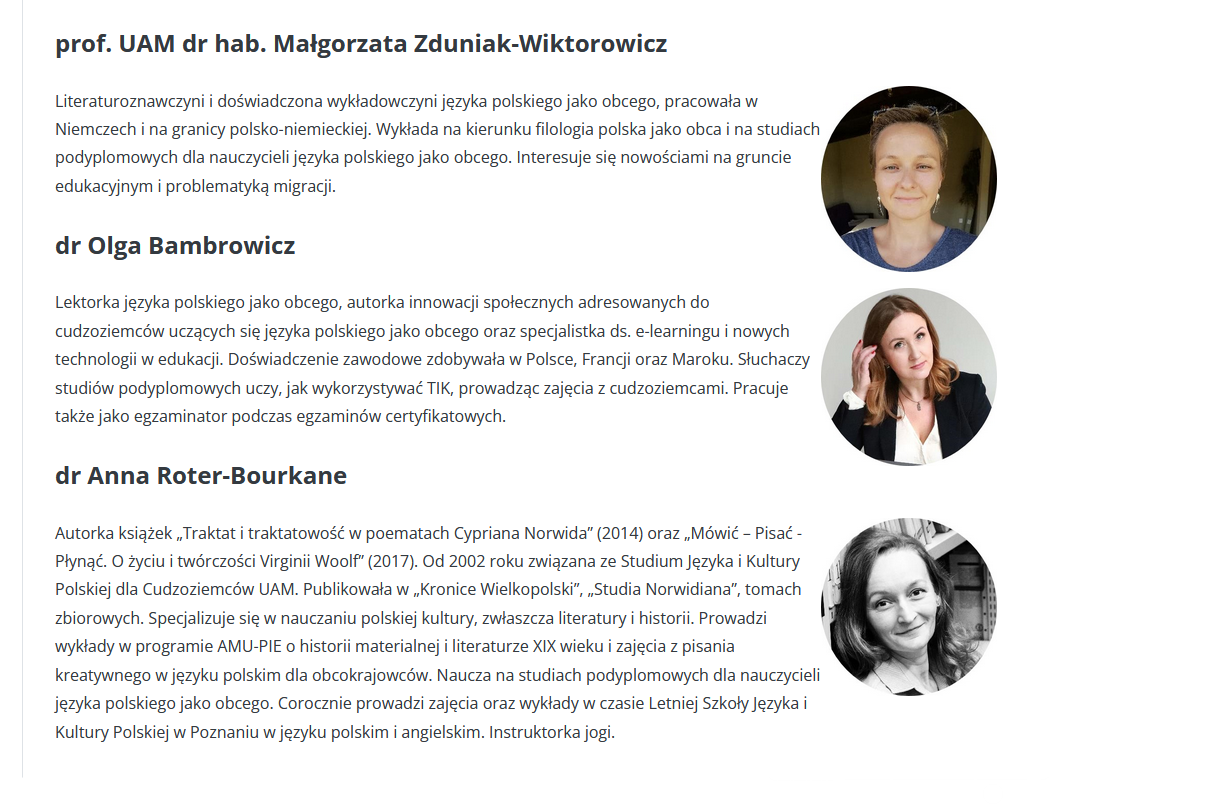 Autorki kursu języka polskiego specjalistycznego z zakresu handlu i usług