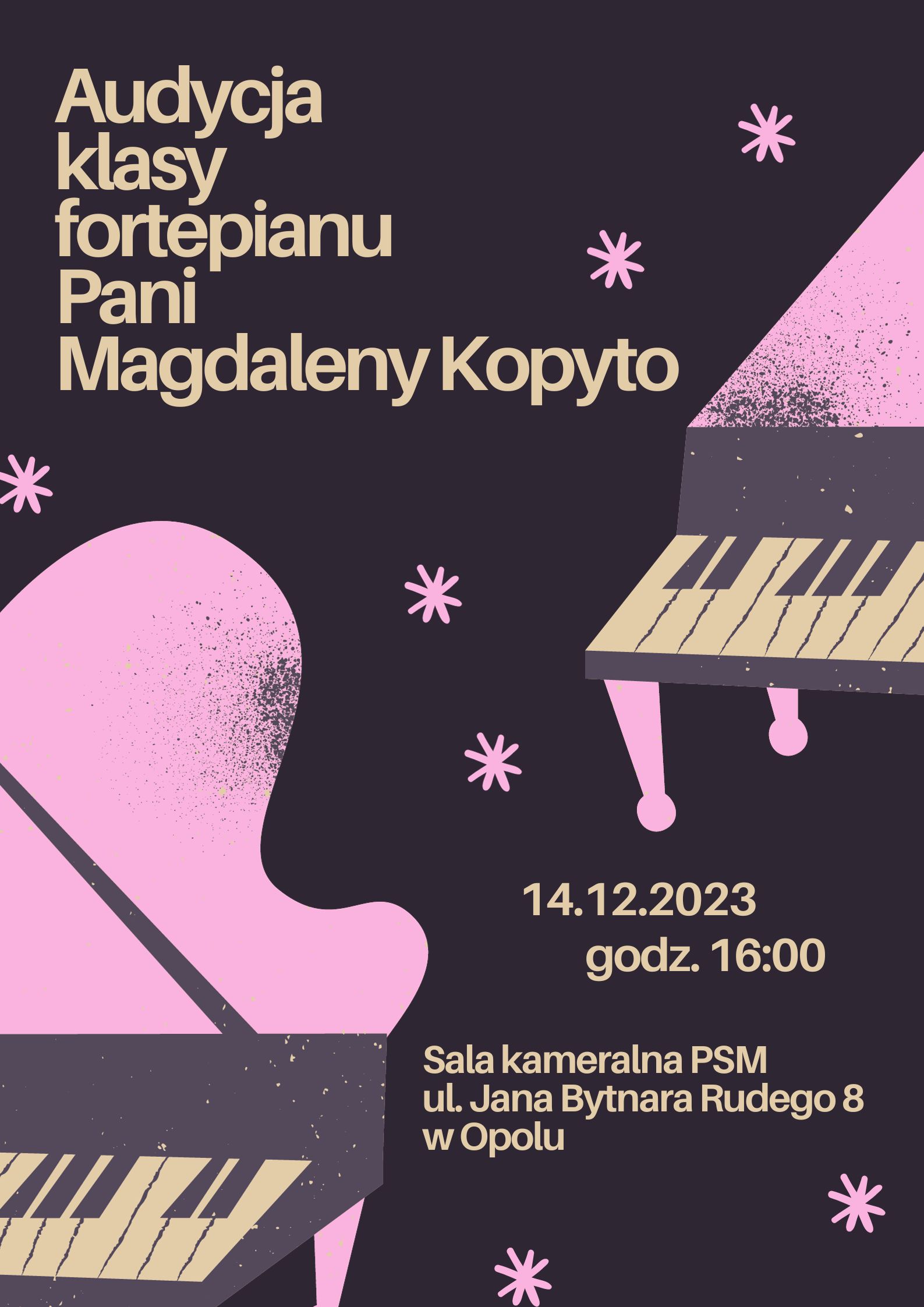 Audycja klasy fortepianu