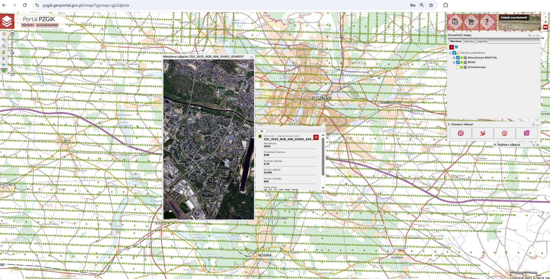 Ilustracja przedstawia zrzut ekranu z portalu pzgik