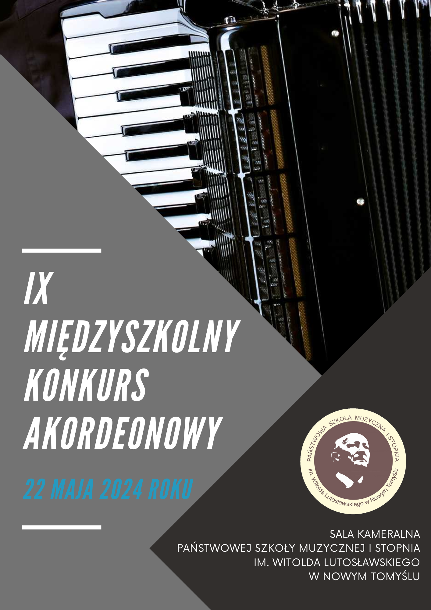Plakat - IX Międzyszkolny Konkurs Akordeonowy