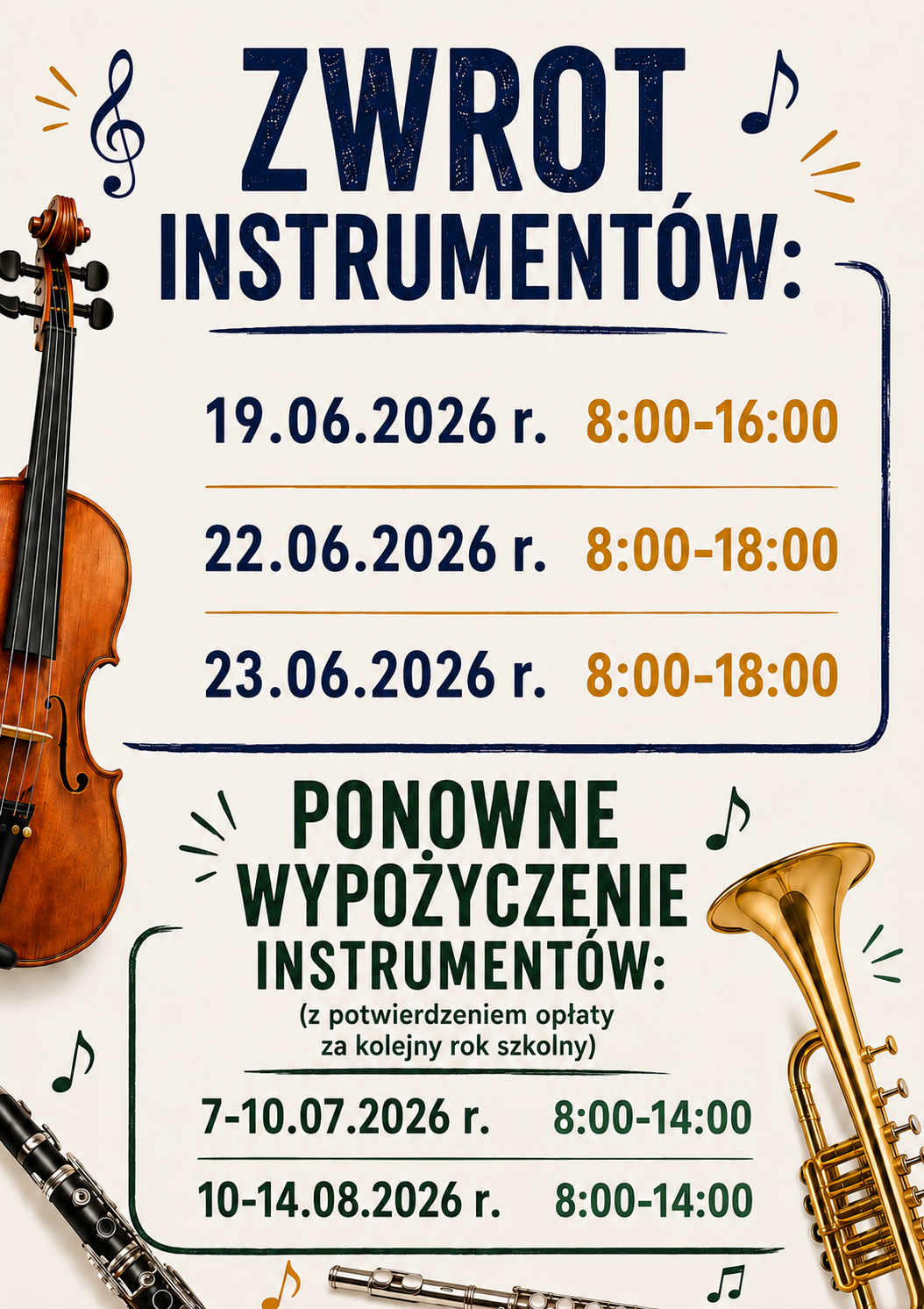 zwrot instrumentów