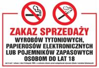 Zakaz sprzedaży artykułów tytoniowych