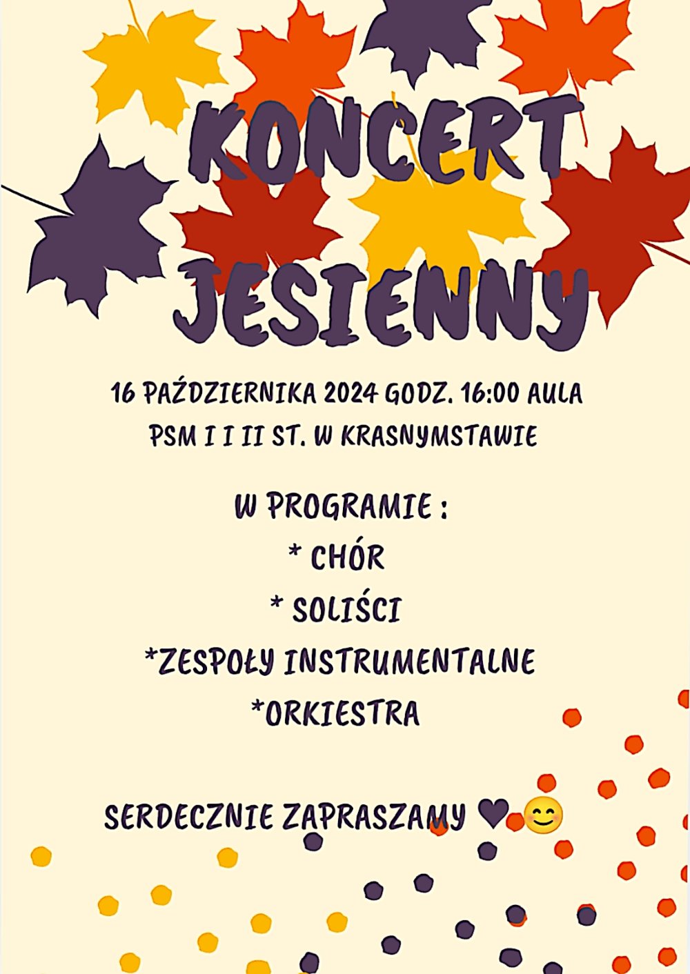 Koncert jesienny 16 pa