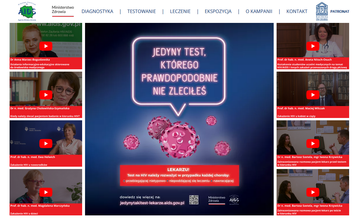 zrzut ekranu strony kampanii