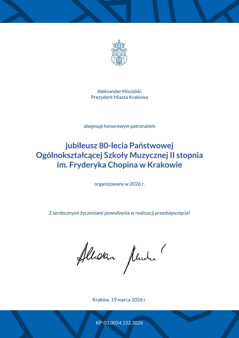 Patronat Prezydenta Miasta Krakowa