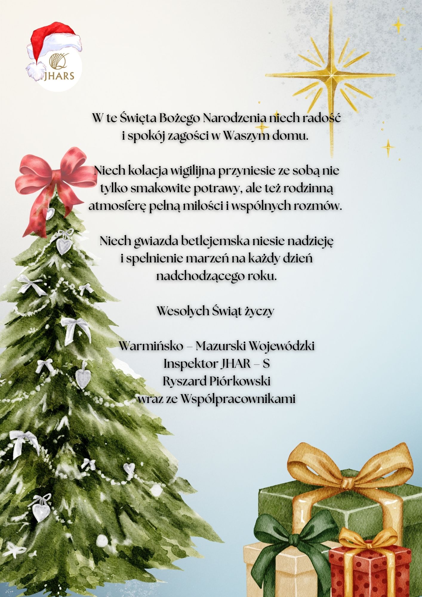 Kartka z życzeniami Świątecznymi