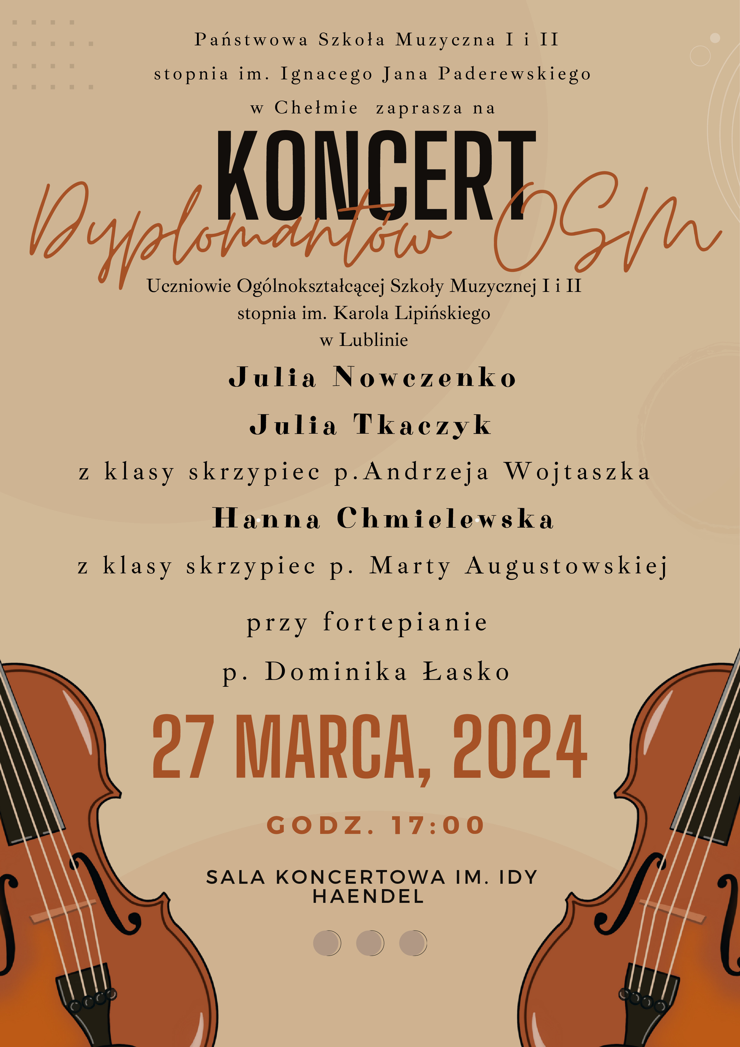 koncert dyplomantów OSM 