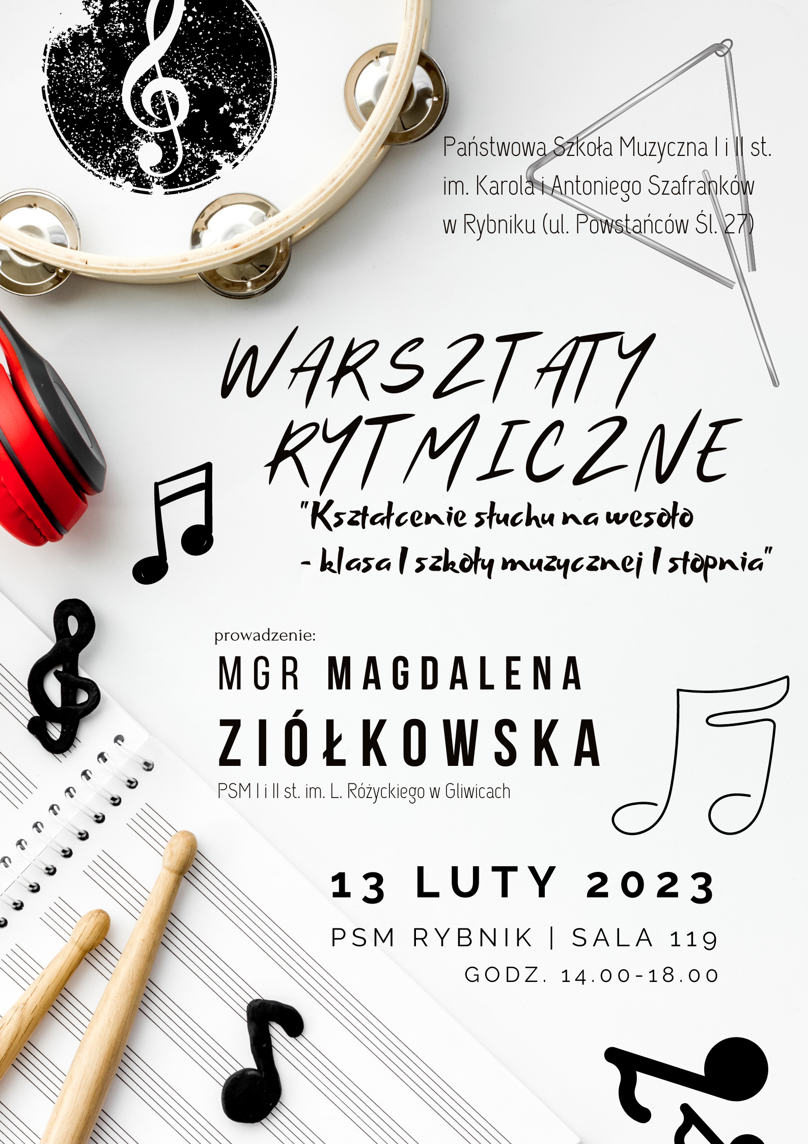 Plakat Warsztaty Rytmiczne