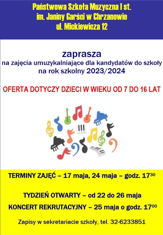 Zajęcia umuzykalniające - informacja