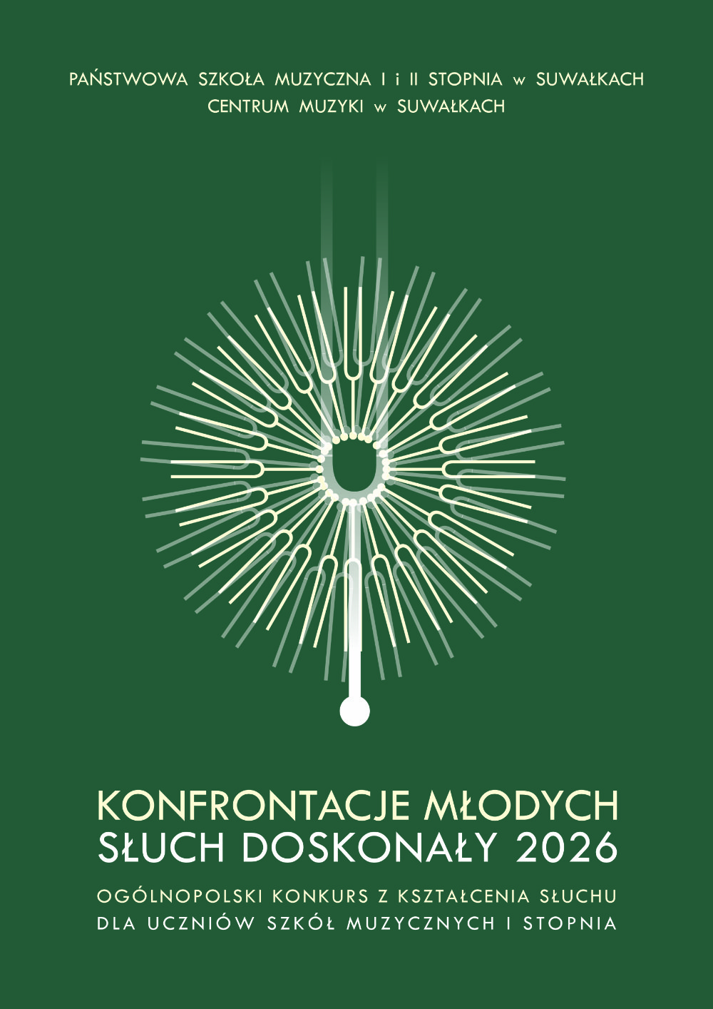 Plakat konkursu Konfrontacje Młodych SŁUCH DOSKONAŁY 2026