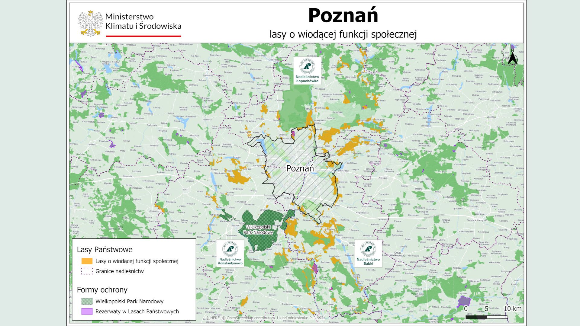 mapa lasy społeczne Poznań